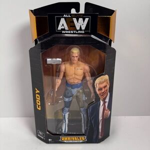 AEW Unrivaled Series 1 Cody Rhodes Action Figure #01 w/ Entrance Hammer